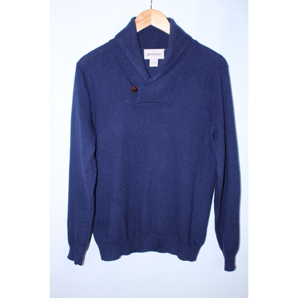 Dartmoor Men's Small Navy Blue 100% Cashmere Sweater